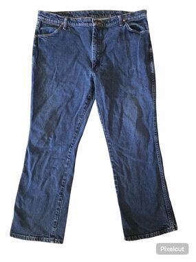 Wrangler Men's Dark Blue Bootcut Jeans